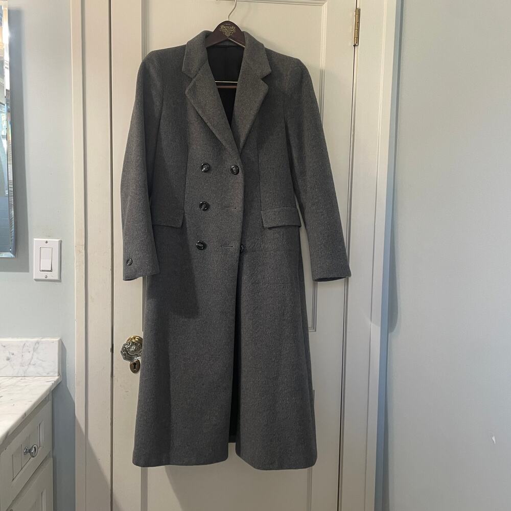 Vintage David Baker Long Wool Overcoat Size S Mister Coats for Her - Picture 2 of 16